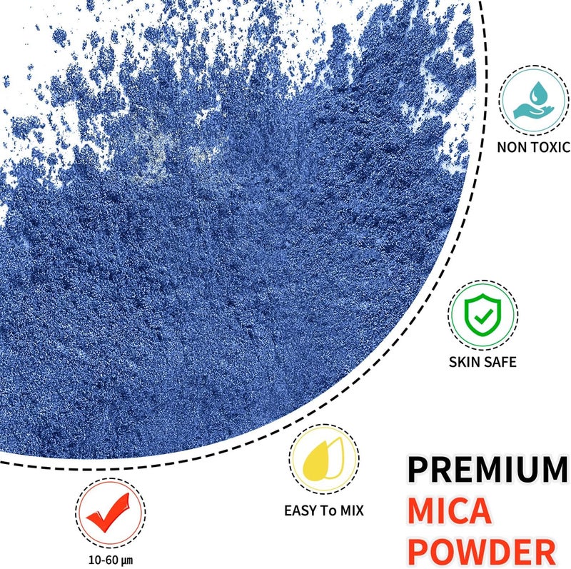 Yipoyilo Mica Powder - 100g Mica Powder for Epoxy Resin - Metallic Color Pigment for Resin, Soap, Bath Bombs, Eye Shadow, Nails, DIY Crafting Projects etc. (Violet) - Image 2